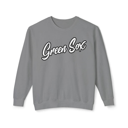 GREEN SOX (script)-Comfort Colors™ Unisex Lightweight Crewneck Sweatshirt