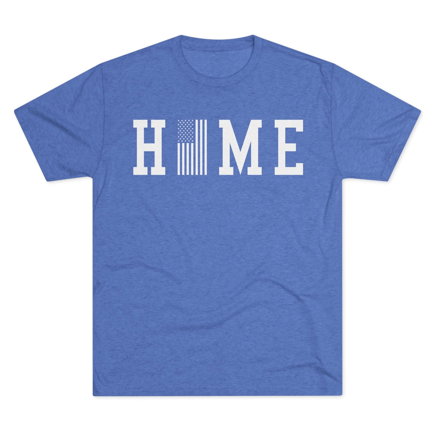 HOME_AMERICAN FLAG_USA Crew Tee — American Flag Lettering