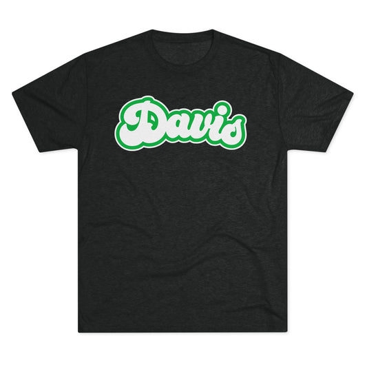 DAVIS (script bubble letters)-Unisex Tri-Blend Crew Tee
