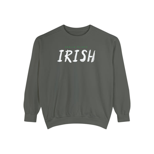 DUBLIN SCIOTO_IRISH (hand scripted)-Comfort Colors™ Unisex Garment-Dyed Sweatshirt