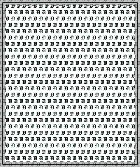 SCRIPT D-50″ x 60″ Quilted Throw