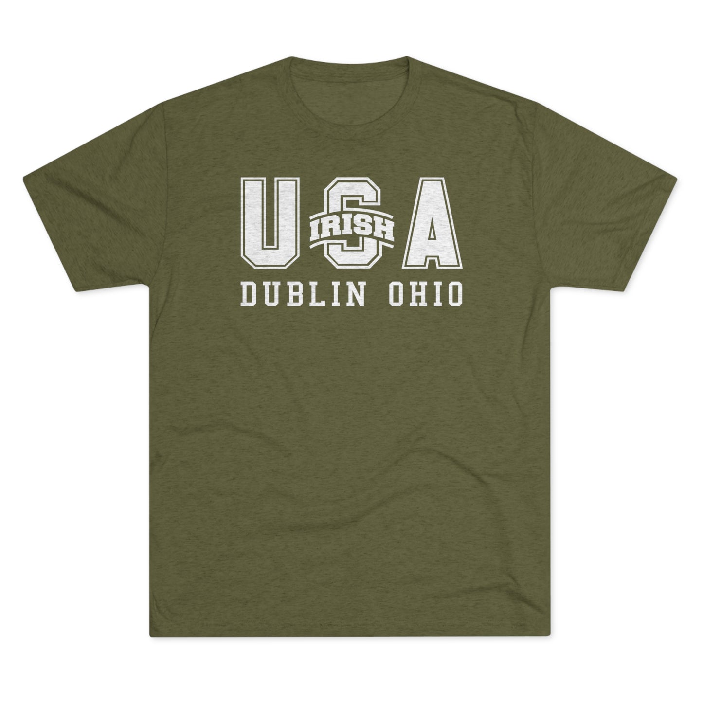 USA-SCIOTO LOGO SUBSTITUTE_DUBLIN OHIO-Unisex Tri-Blend Crew Tee