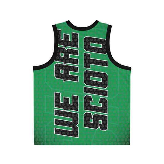 IRISH_script_Leprechaun head pattern_WE ARE SCIOTO-Stylish Unisex Basketball Jersey, Sporty Apparel, Perfect for Game Days, Events, Team Spirit, Casual Wear, Gift for Athletes