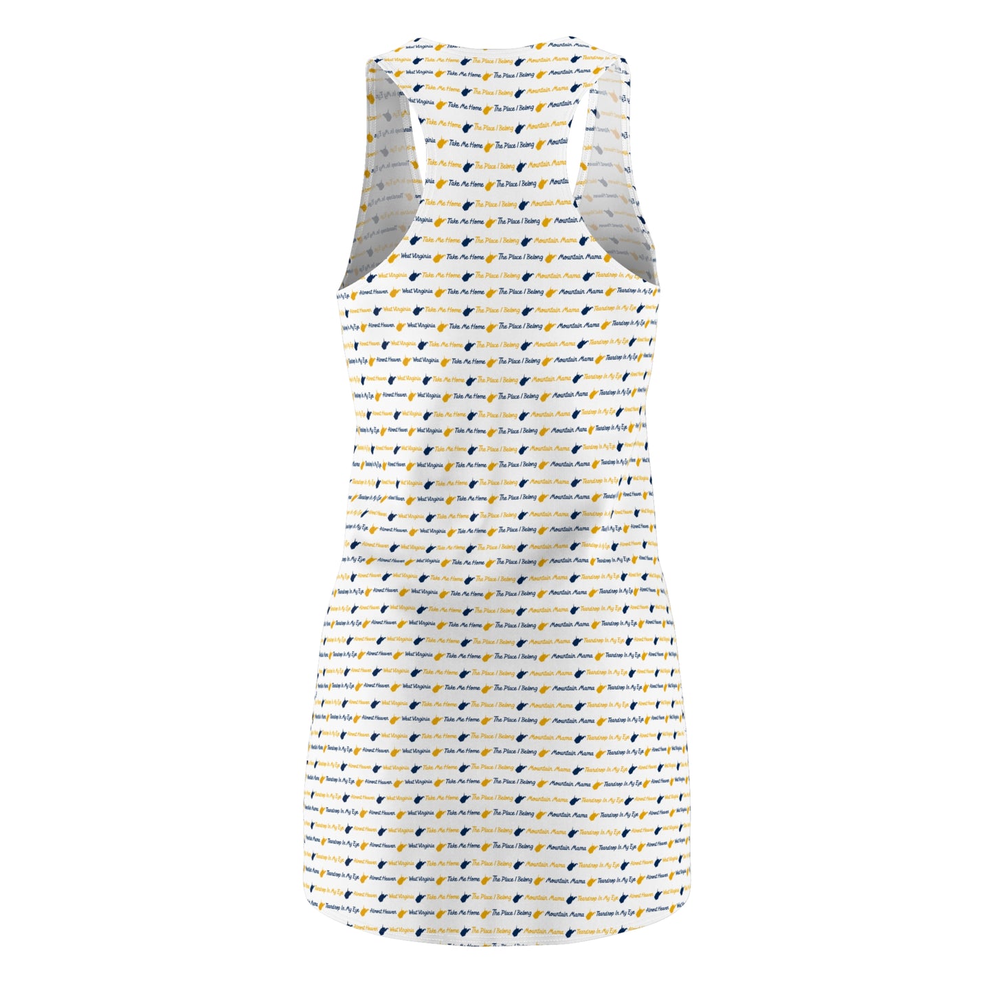 WV_TYPOGRAPHY_STATE SHAPE-Women's Cut & Sew Racerback Dress (AOP)