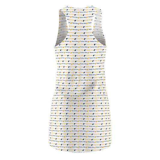 WV_TYPOGRAPHY_STATE SHAPE-Women's Cut & Sew Racerback Dress (AOP)