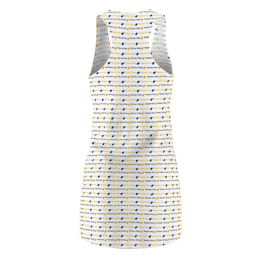 WV_TYPOGRAPHY_STATE SHAPE-Women's Cut & Sew Racerback Dress (AOP)