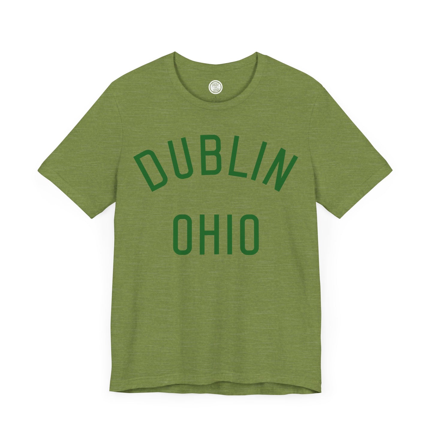 DUBLIN (arched type) OHIO-GREEN ON GREEN OPTIONS-Unisex Jersey Short Sleeve Tee