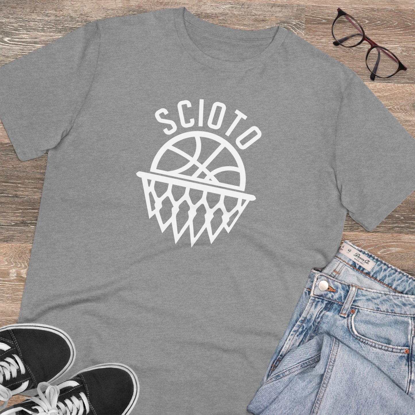 SCIOTO BALL-NET GRAPHIC-100% Organic combed ring-spung cotton, Creator T-shirt - Unisex