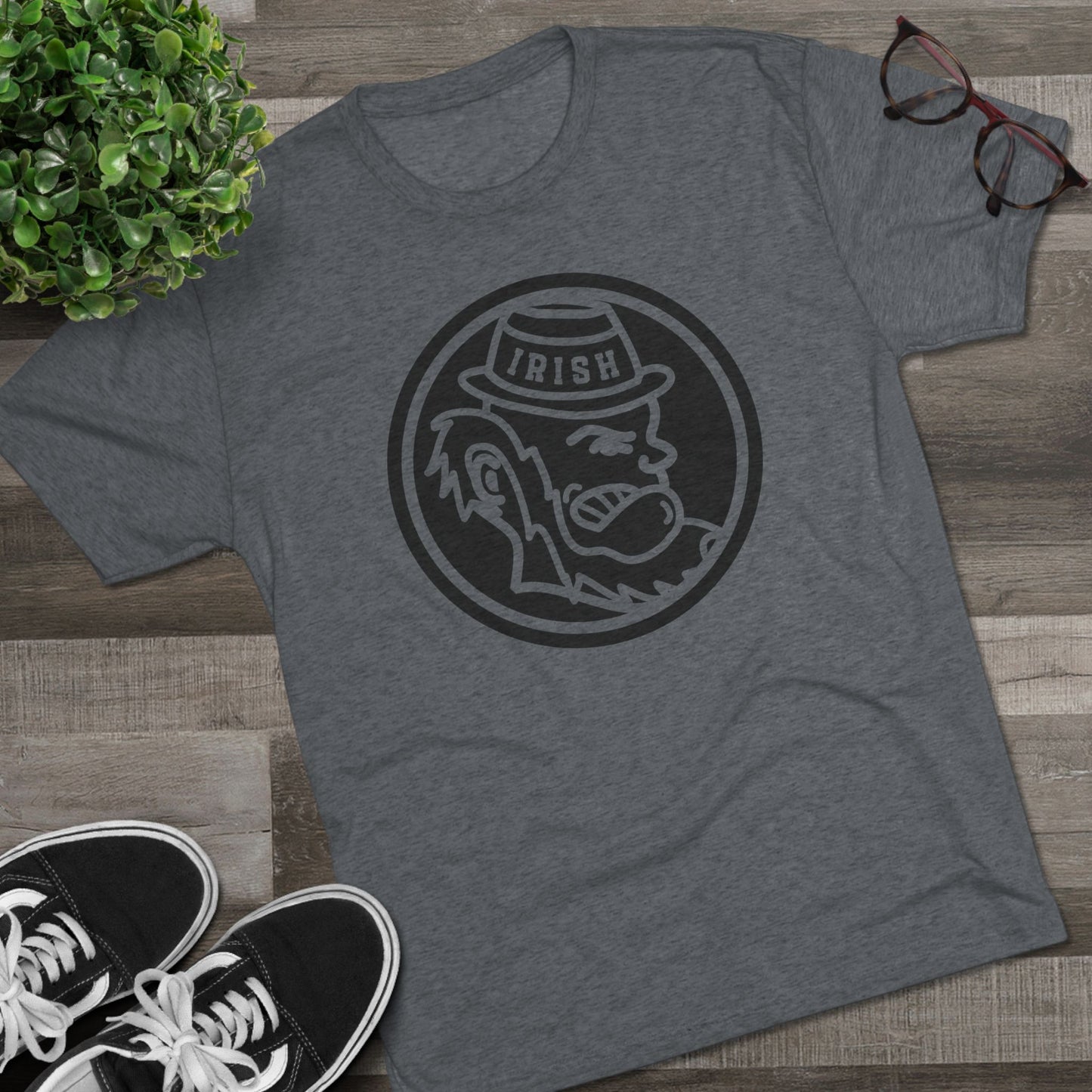 Leprechaun Medallion_Black – Tee — Irish St. Patrick’s Day Graphic Shirt