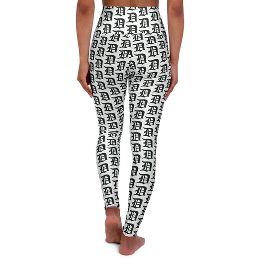 Script D_repeated pattern-High Waisted Yoga Leggings (AOP)