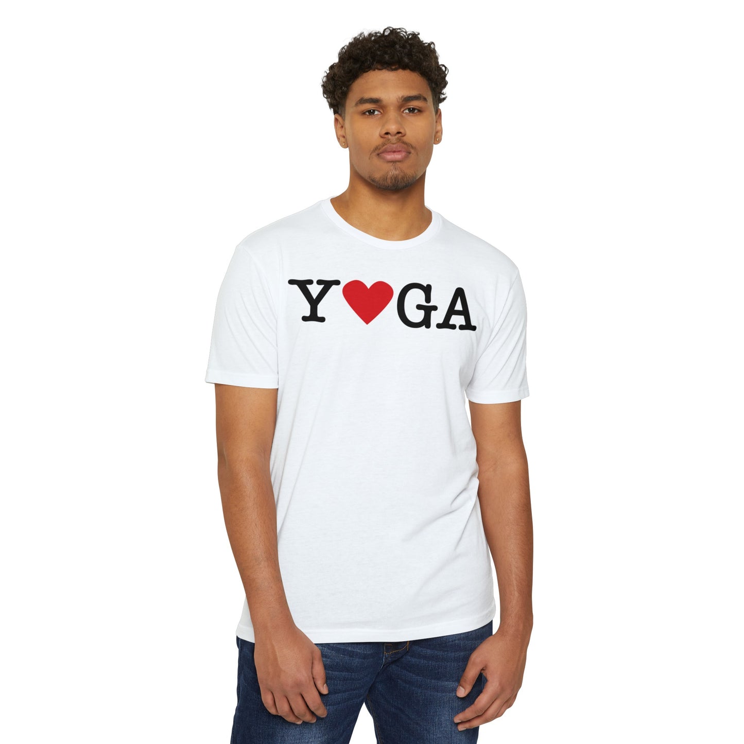 YOGA (HEART GRAPHIC-Unisex CVC Jersey T-shirt