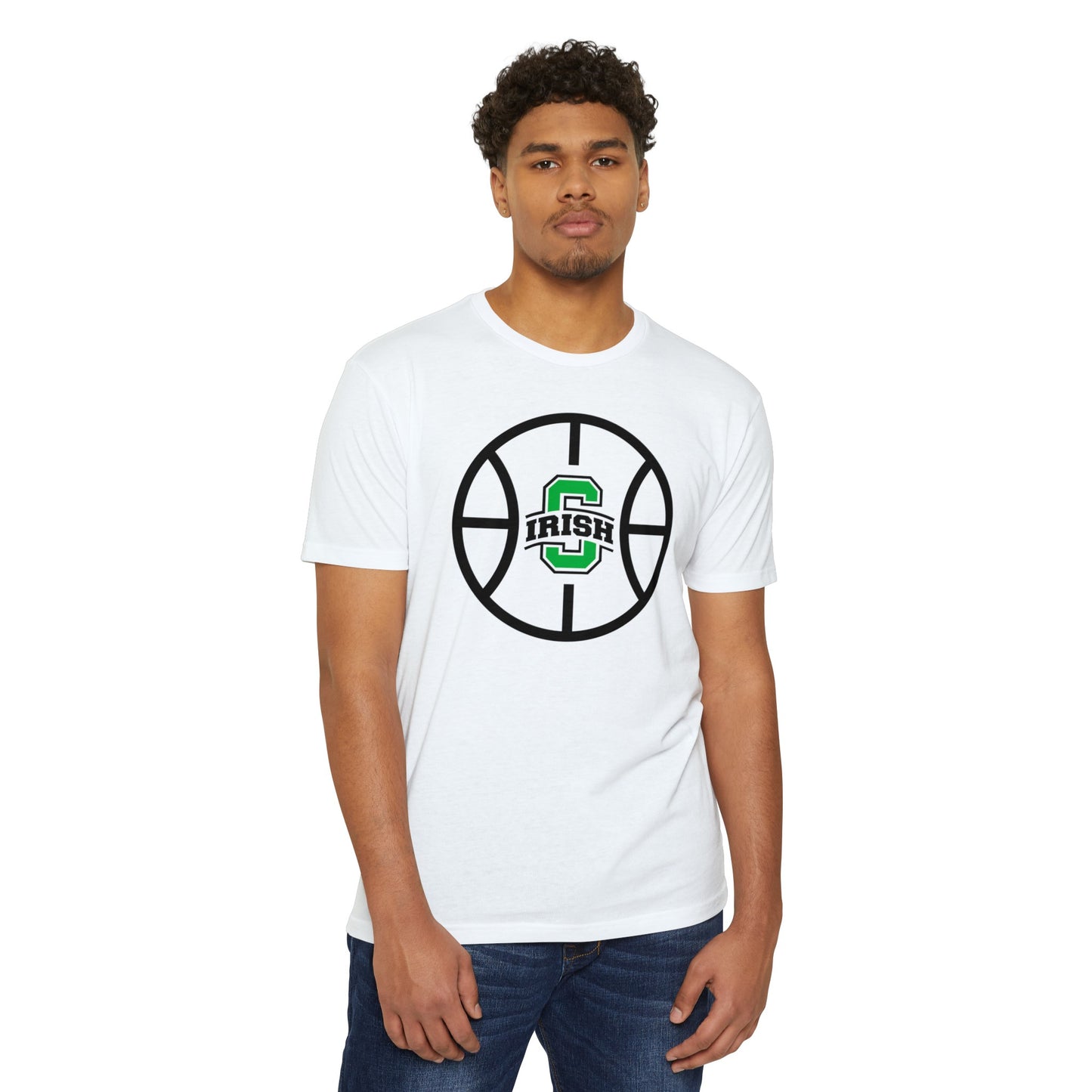 SCIOTO LOGO-BASKETBALL GRAPHIC-Unisex CVC Jersey T-shirt