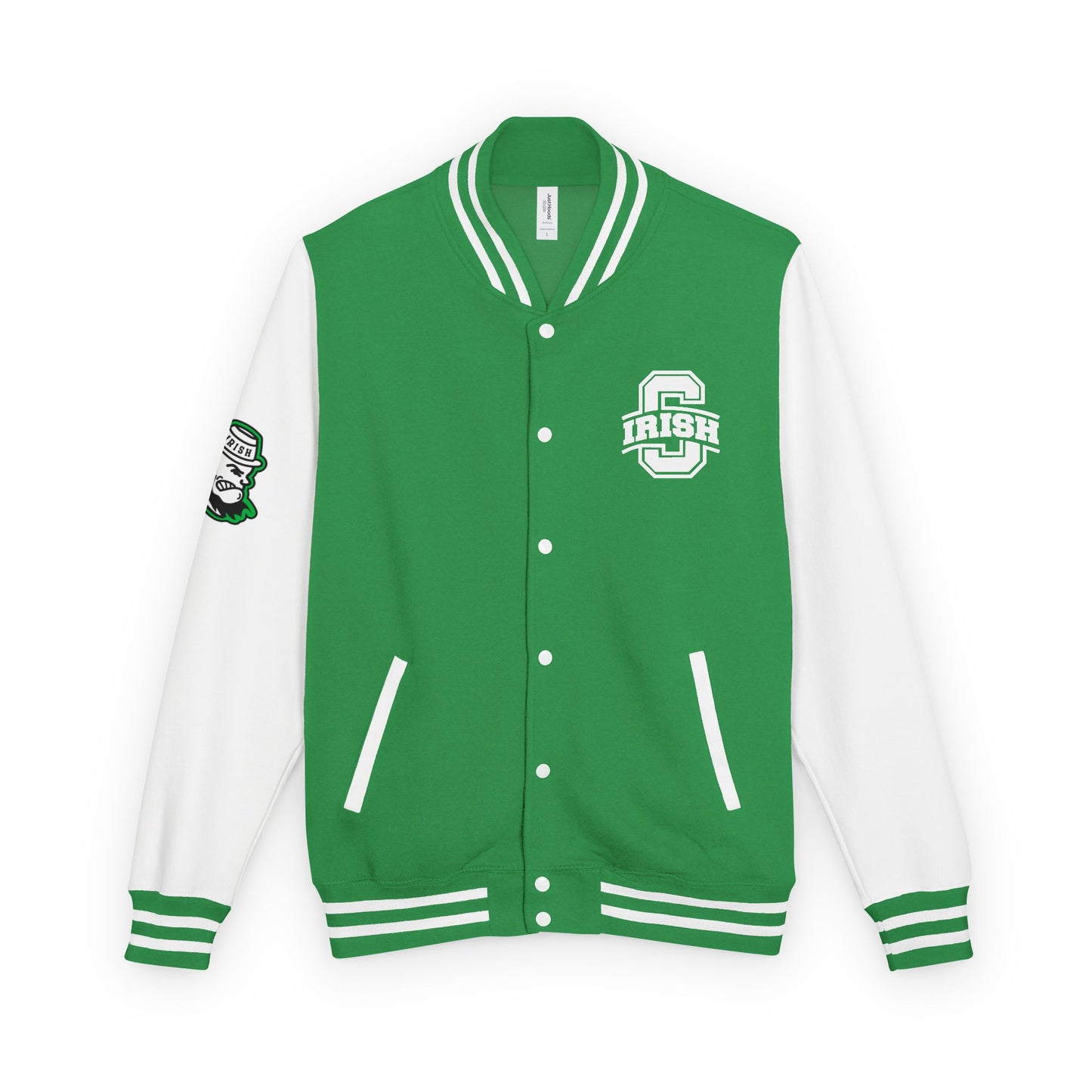 DUBLIN SCIOTO - Letterman Style Jacket — Leprechaun icon_Dublin Scioto Logo