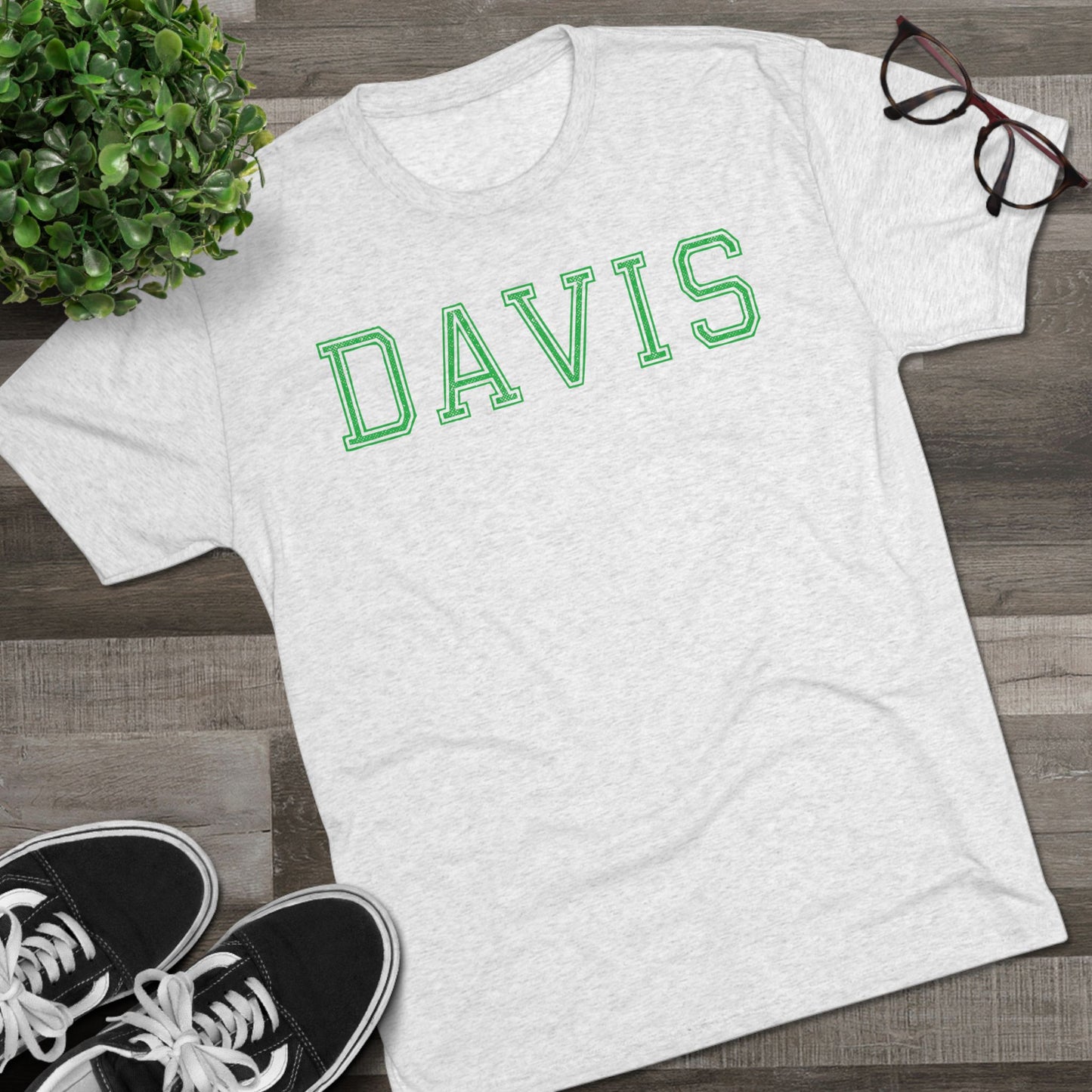 DAVIS-Unisex Tri-Blend Crew Tee