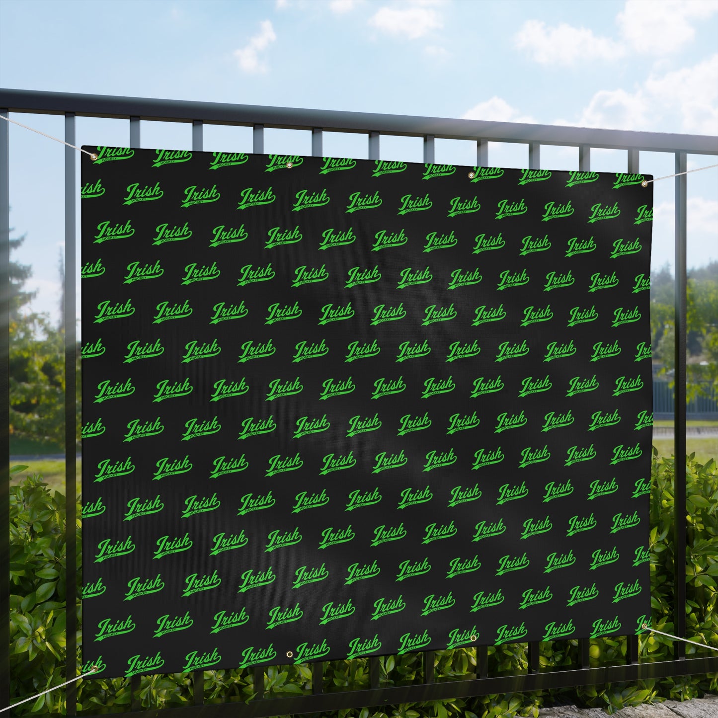 Irish script_Step and Repeat_Matte Banner — Outdoor/Indoor Sign