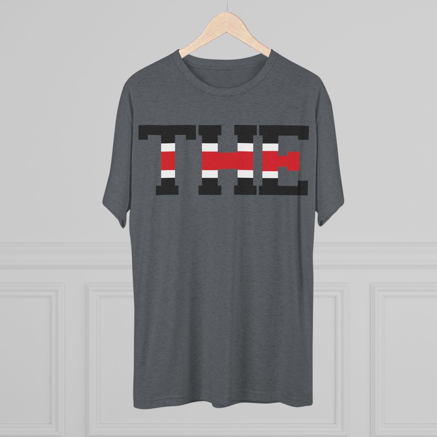 THE GRAPHIC-Casual Unisex Crew Tee - 'THE' Graphic Tri-Blend Shirt