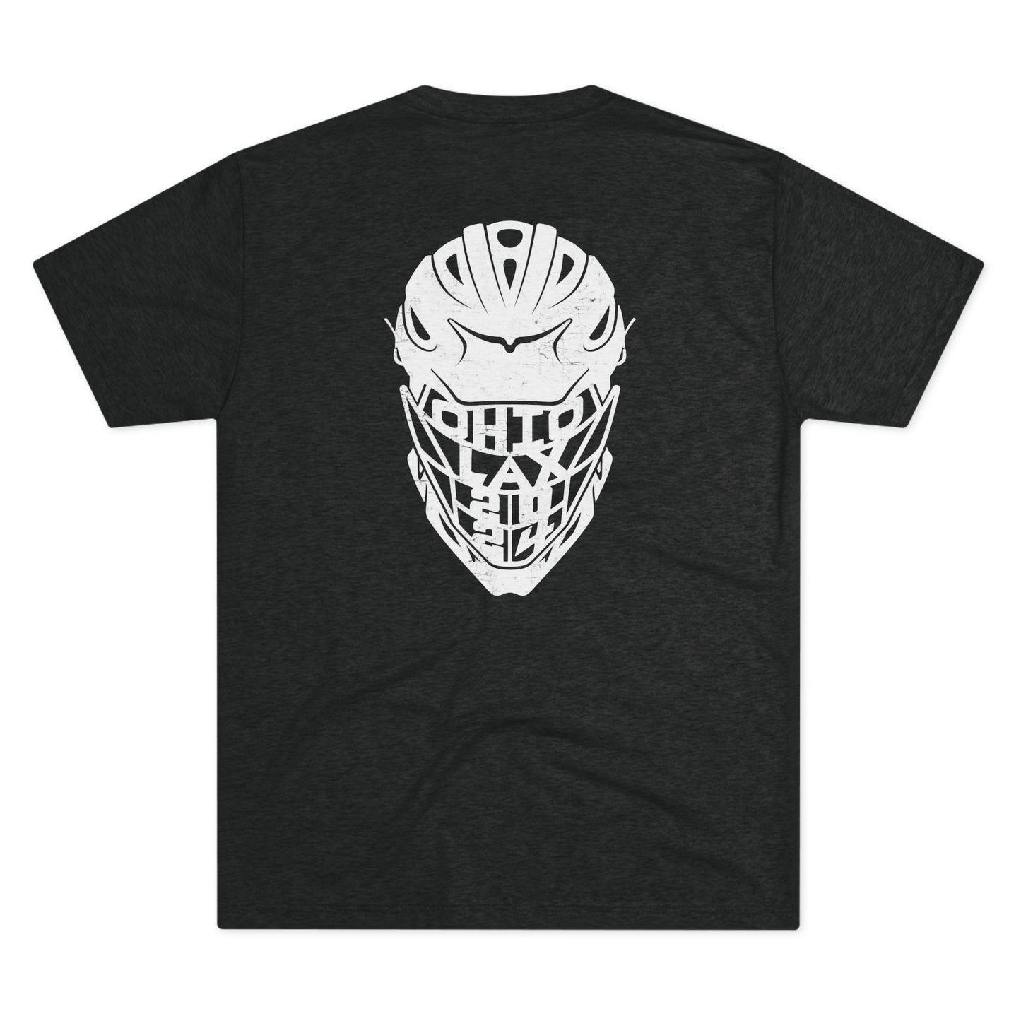 LTD_2024 LACROSSE POSTER -T DESIGN–(back) HELMET_Unisex Tri-Blend Crew Tee