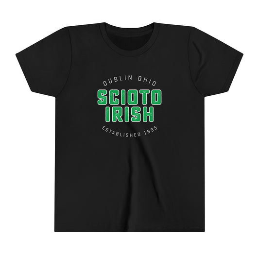 SCIOTO IRISH(distressed)_DUBLIN OHIO_ESTABLISHED 1995-Youth Short Sleeve Tee