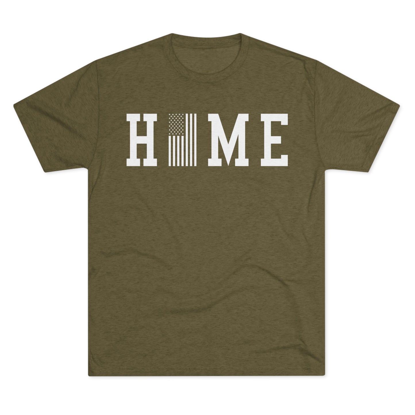 HOME_AMERICAN FLAG_USA Crew Tee — American Flag Lettering