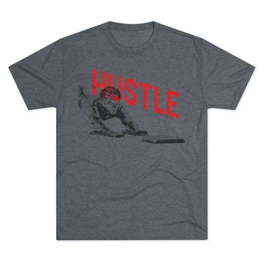 HUSTLE (angle slide)-Unisex Tri-Blend Crew Tee