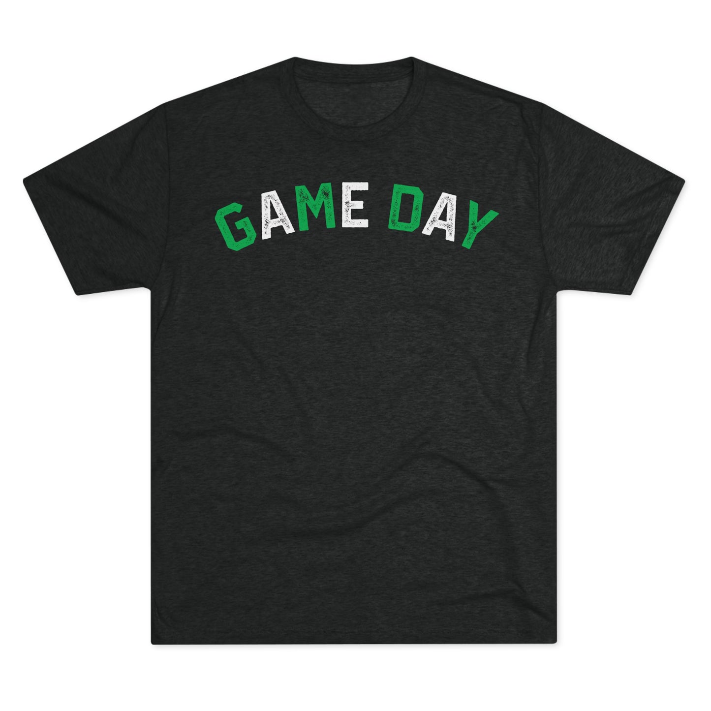 GAME DAY (alternating colors) (arched typography) Distressed-Unisex Tri-Blend Crew Tee