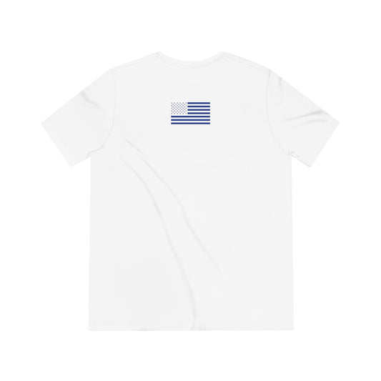 USA(angled graphic)_STARS AND STRIPES (back graphic)-Unisex Triblend Tee