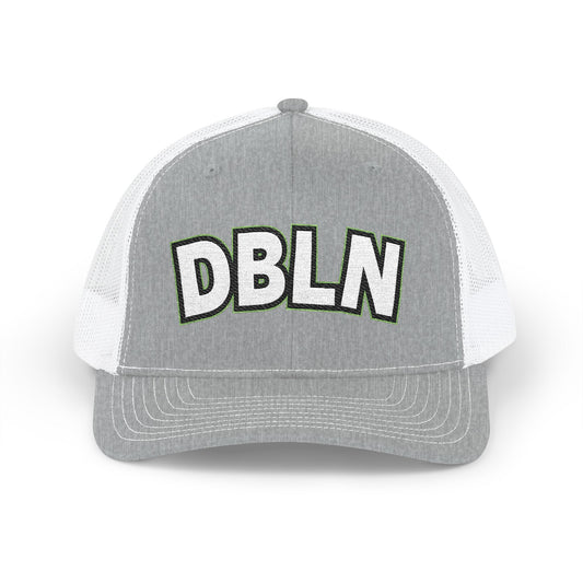 DBLN Embroidered Trucker Hat — Retro Patch Snapback Cap