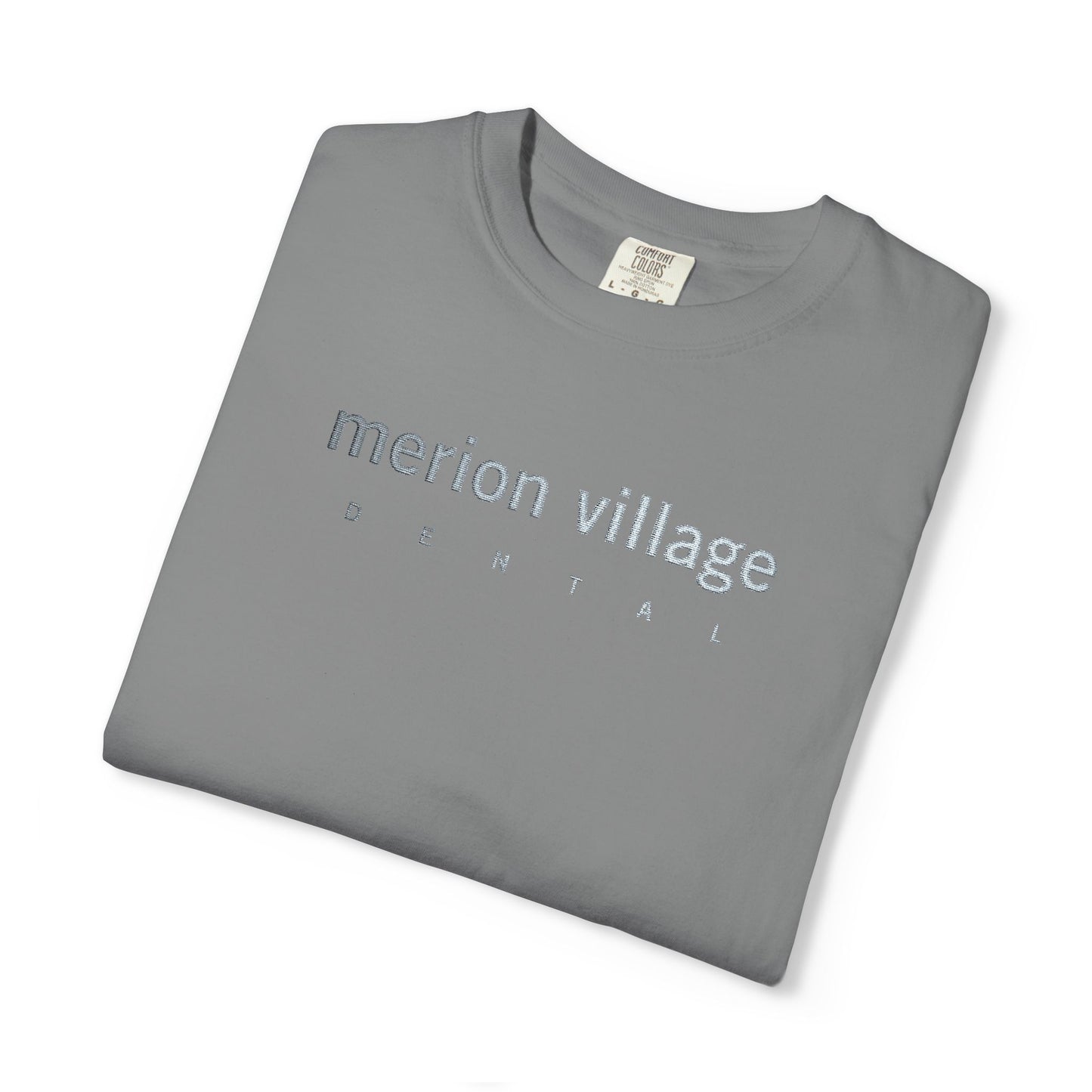 MVD_MERION VILLAGE DENTAL_embroidery – Apple-Heart icon sleeve_embroidery - T-Shirt