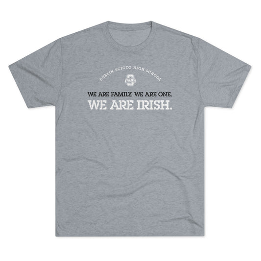 WE ARE FAMILY. WE ARE ONE. WE ARE IRISH. - Unisex Tri-Blend Crew Tee