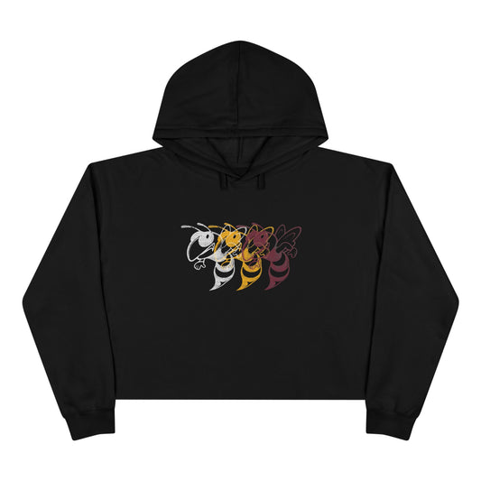 MASCOT_COLLAGE-Crop Hoodie