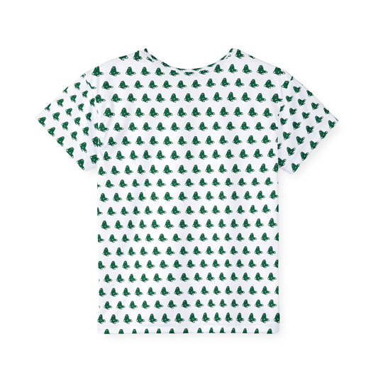 SCRIPT D_GREEN SOX pattern-Kids Sports Jersey (AOP)