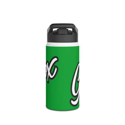 Green Sox Stainless Steel 32 0z. Water Bottle_green background — Sports Fan Insulated Bottle
