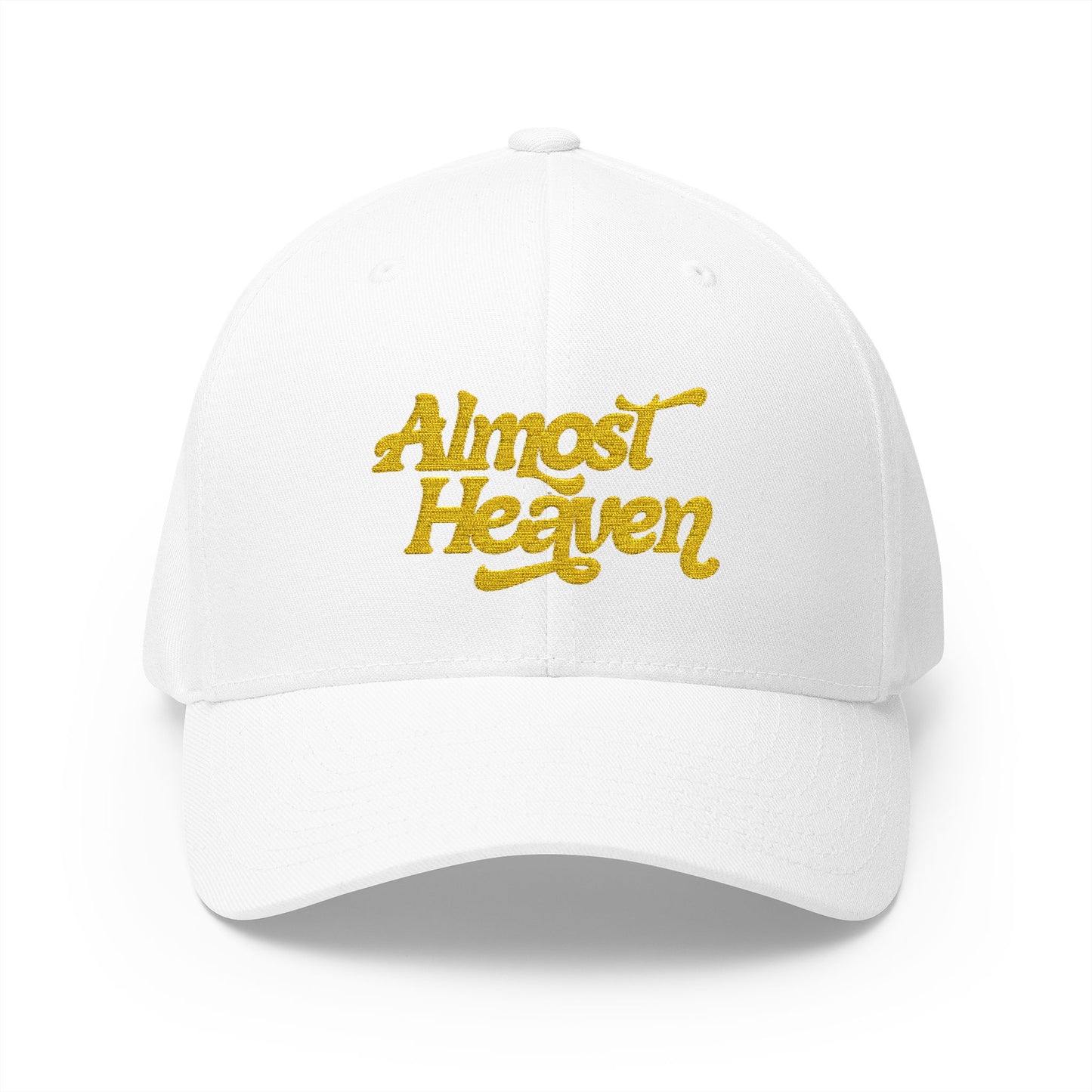 Almost Heaven_WBGV(back) - Embroidered Cap — Retro Script Hat