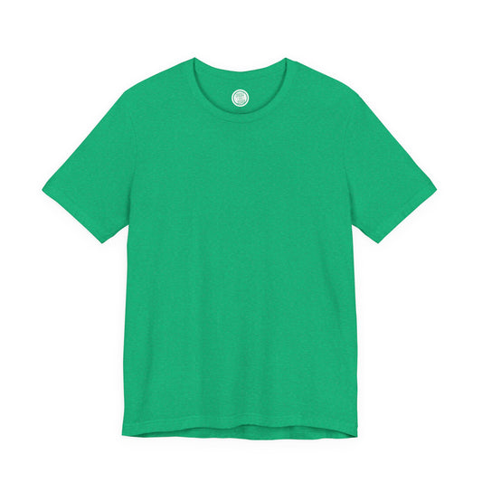 3(front)_BROWN(back)_IRISH (sleeve) — Bold White ‘3’ Graphic T-Shirt