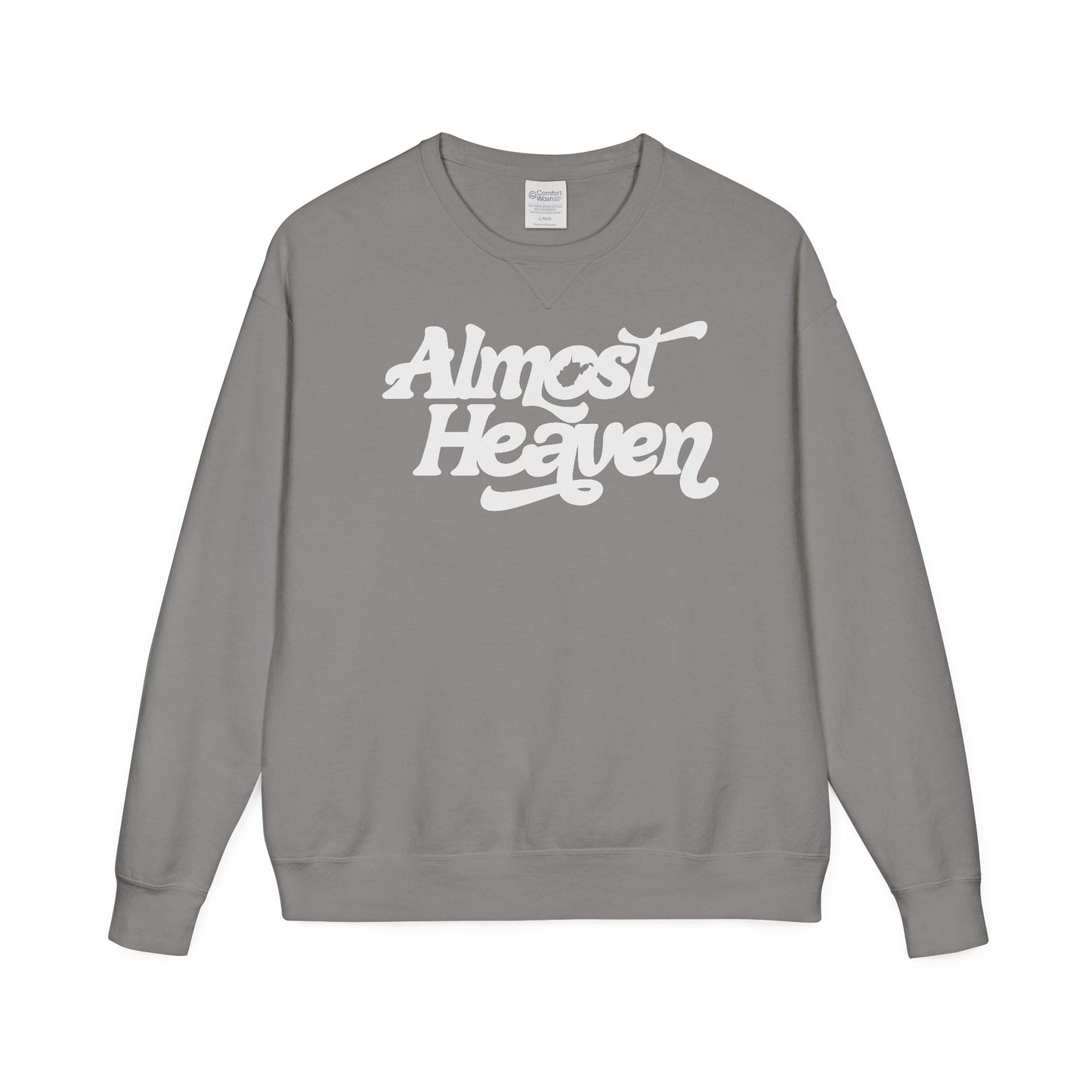 Almost Heaven_(WV STATE KNOCKOUT)_COMFORT WASH Crewneck Sweatshirt — Retro Graphic Pullover