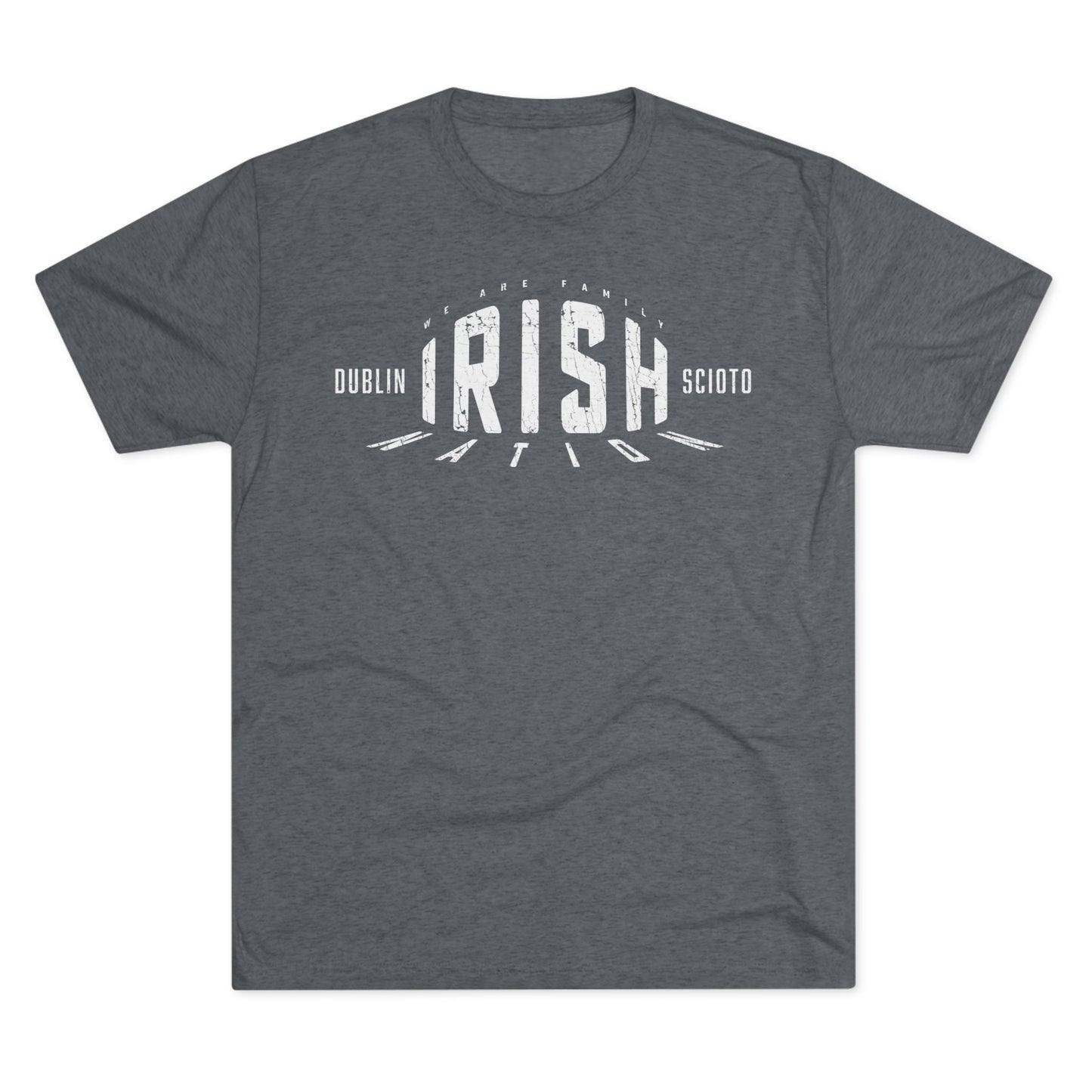 IRISH NATION_WE ARE FAMILY_DUBLIN SCIOTO-Unisex Tri-Blend Crew Tee