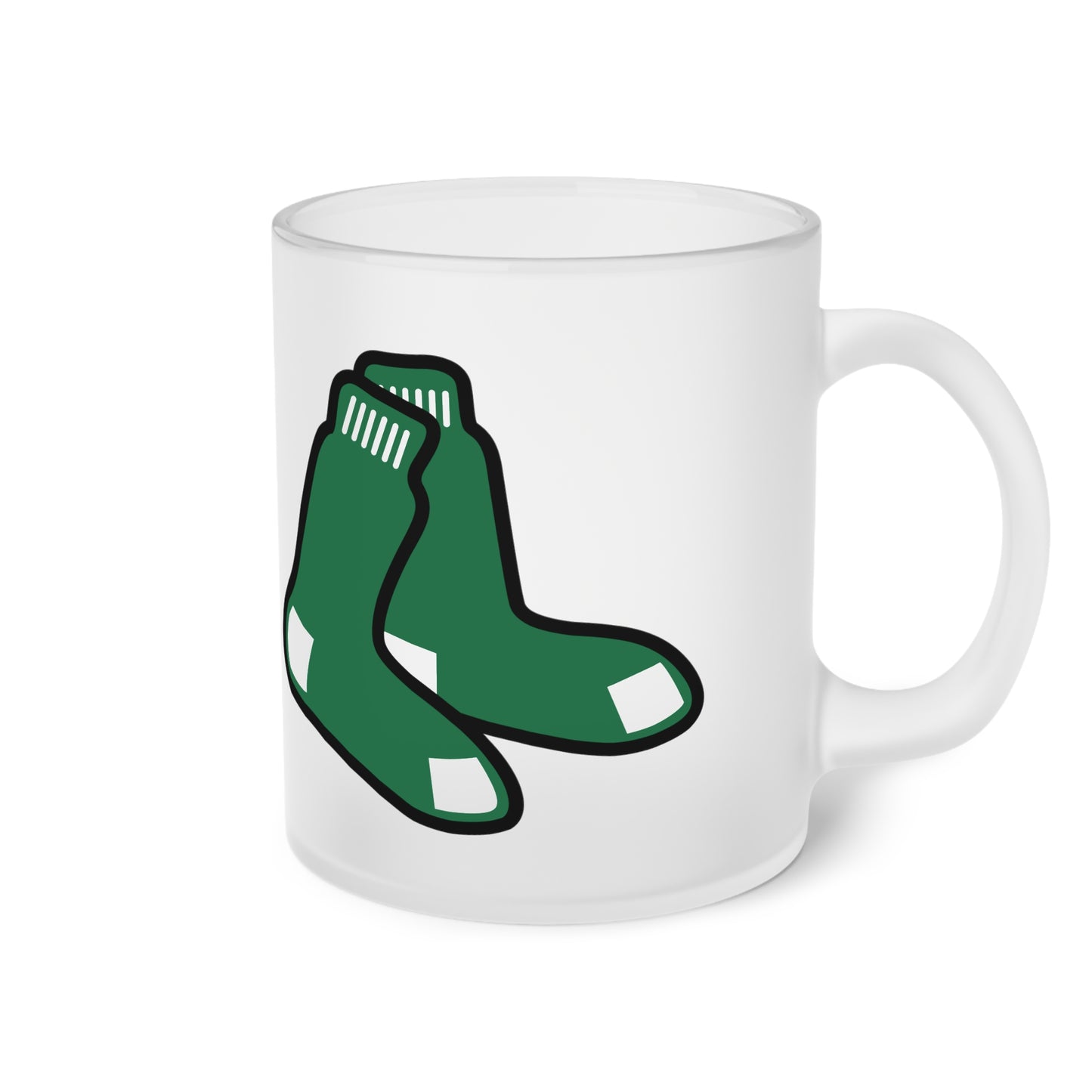 Script D_Green Sox icon - Frosted Glass Mug