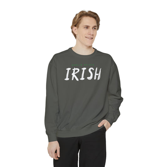 DUBLIN SCIOTO_IRISH (hand scripted)-Comfort Colors™ Unisex Garment-Dyed Sweatshirt
