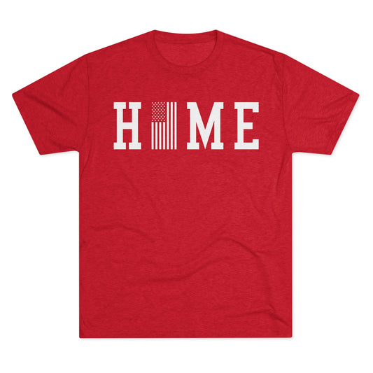 HOME_AMERICAN FLAG_USA Crew Tee — American Flag Lettering