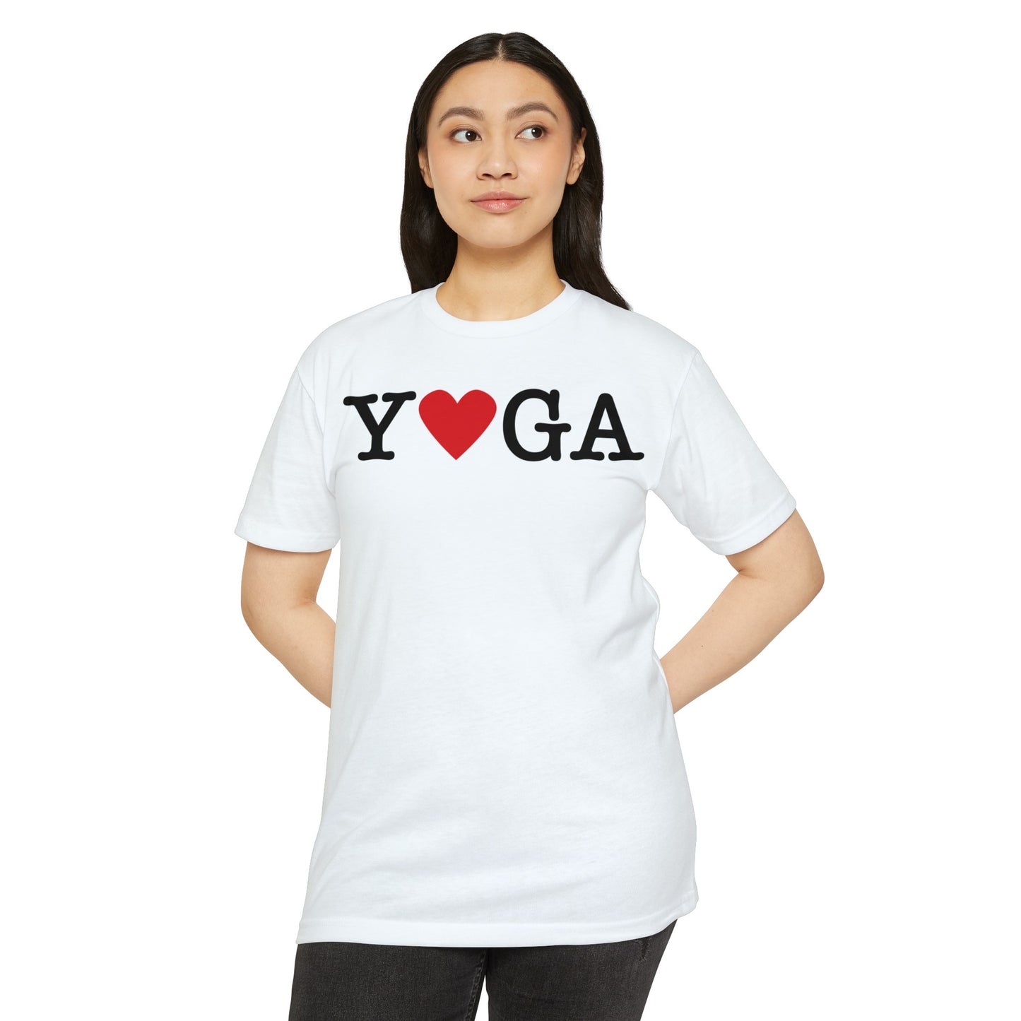 YOGA (HEART GRAPHIC-Unisex CVC Jersey T-shirt