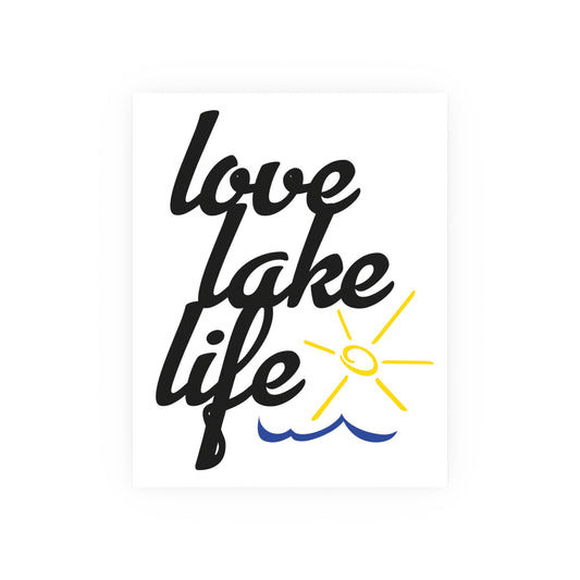 LAKE LOVE LIFE - WAVES SUN GRAPHIC-Satin and Archival Matte Posters