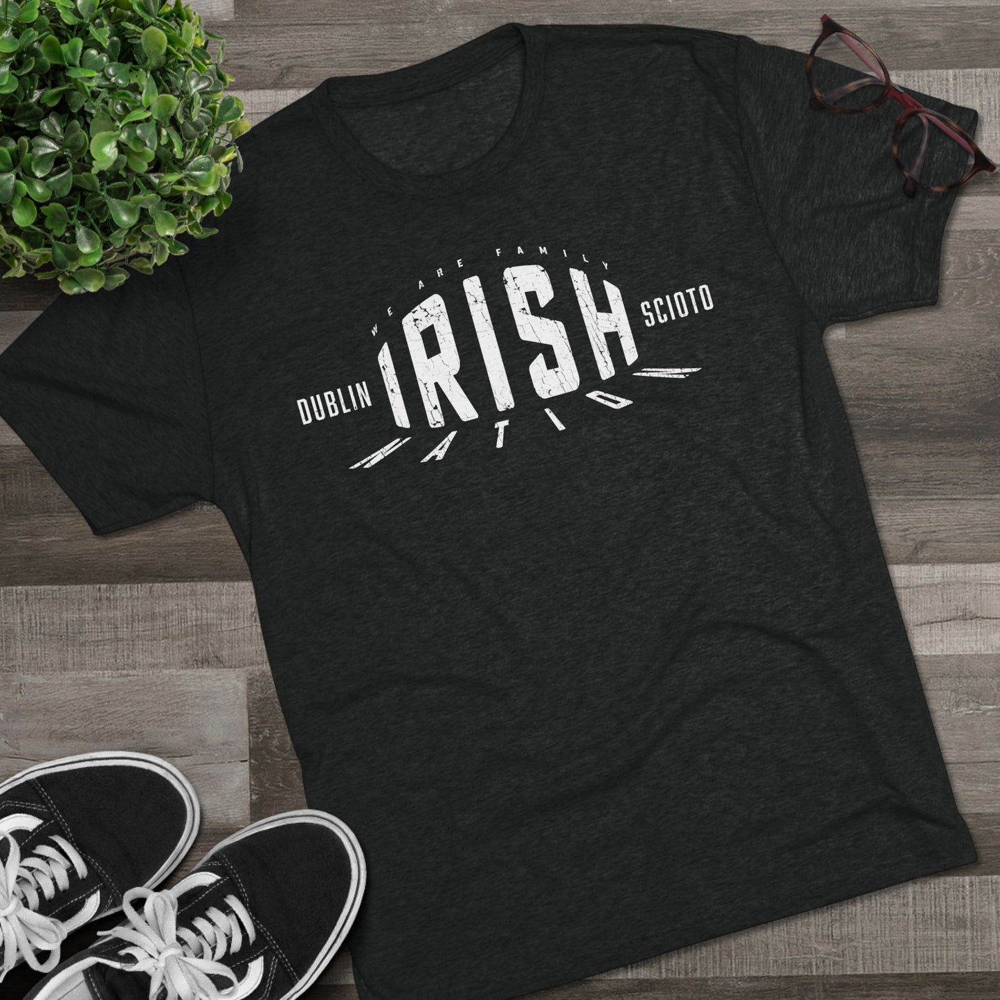 IRISH NATION_WE ARE FAMILY_DUBLIN SCIOTO-Unisex Tri-Blend Crew Tee