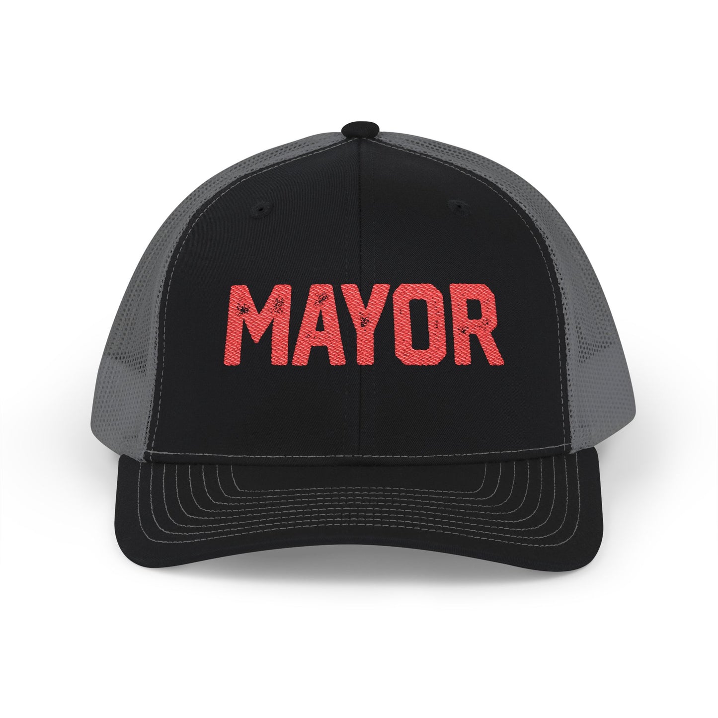 Mayor Embroidered Trucker Cap - Bold Snapback Mesh Hat