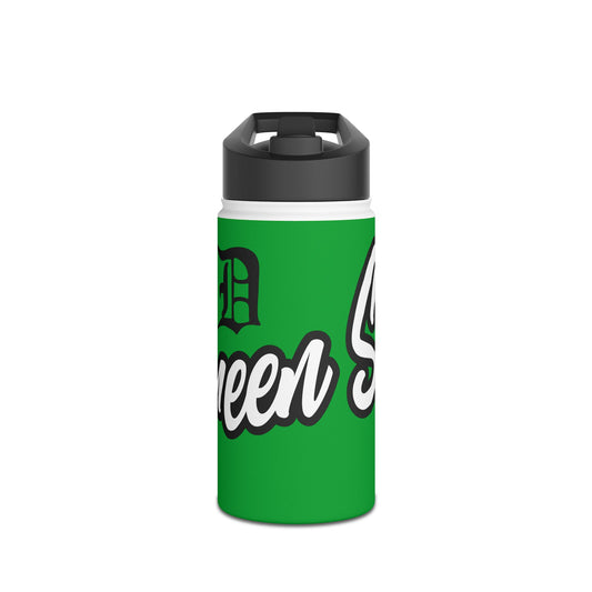 Green Sox Stainless Steel 32 0z. Water Bottle_green background — Sports Fan Insulated Bottle