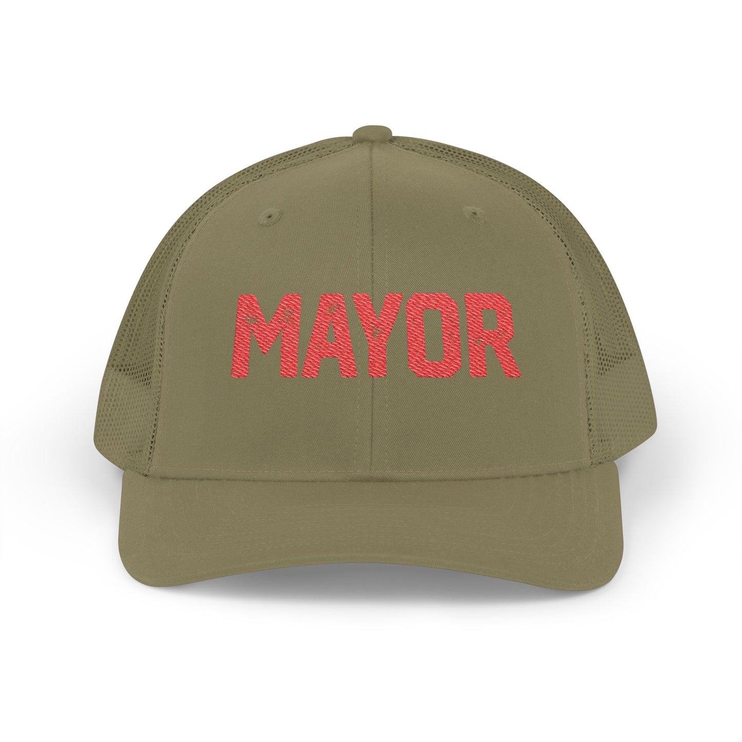 Mayor Embroidered Trucker Cap - Bold Snapback Mesh Hat
