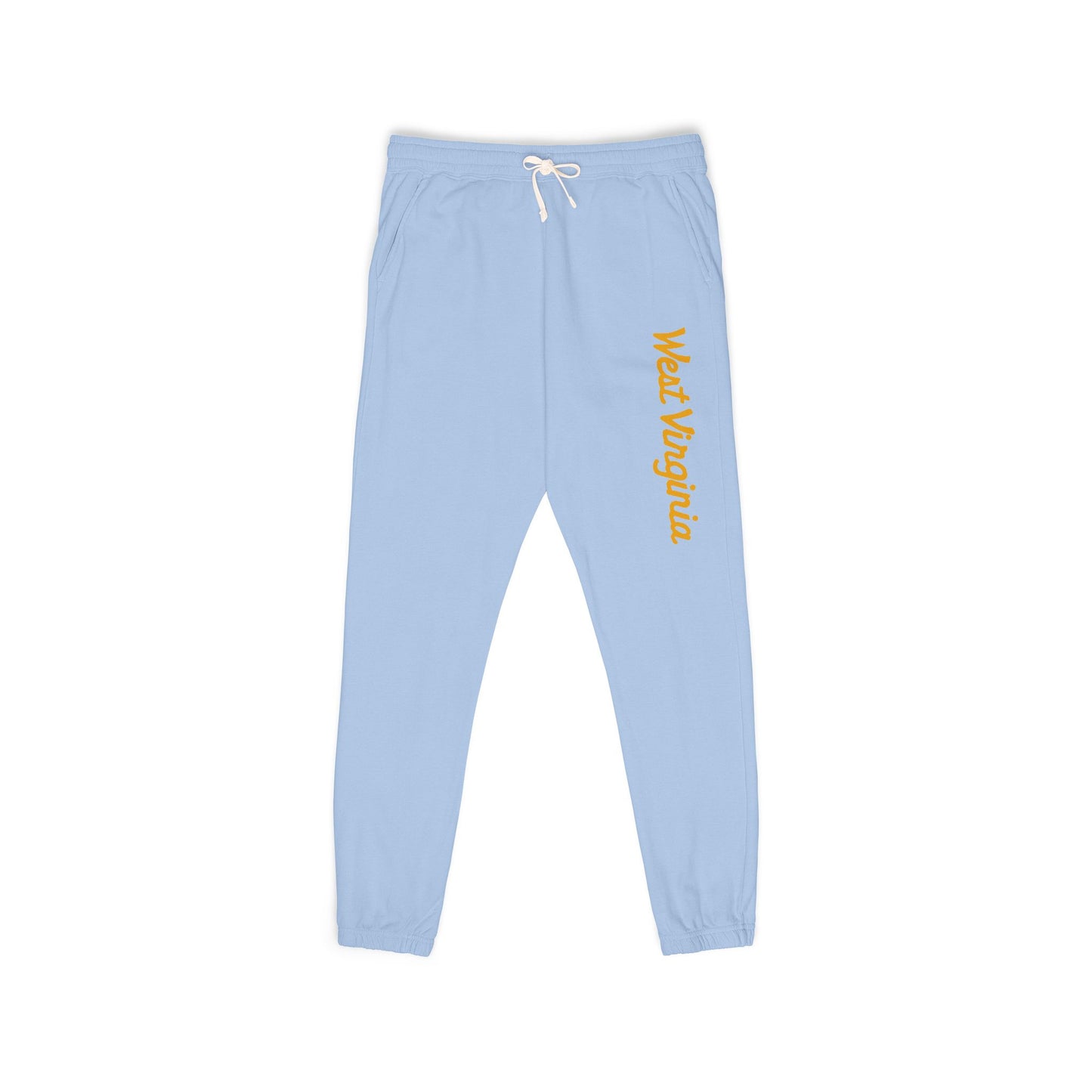 WEST VIRGINIA (Script)-Unisex Garment-Dyed Lightweight Fleece Sweatpants