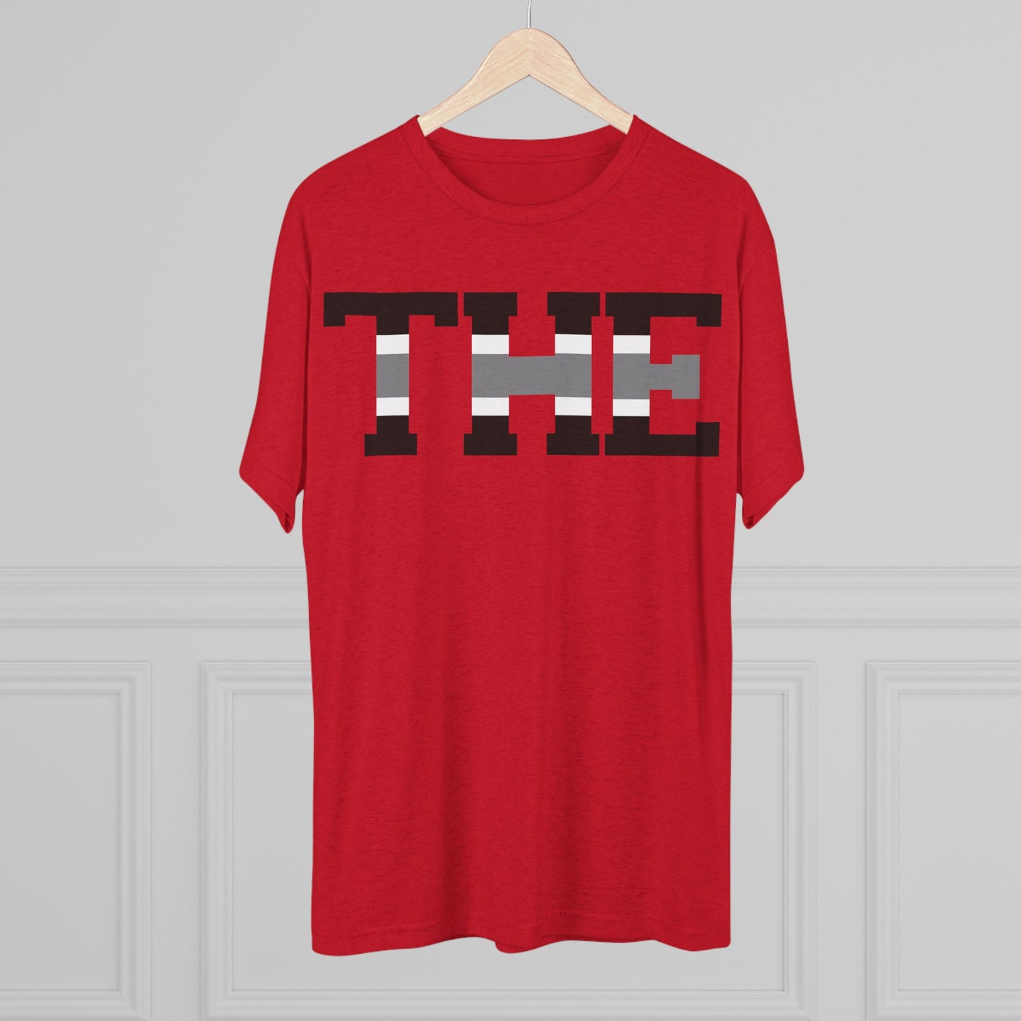 THE GRAPHIC-Casual Unisex Crew Tee - 'THE' Graphic Tri-Blend Shirt