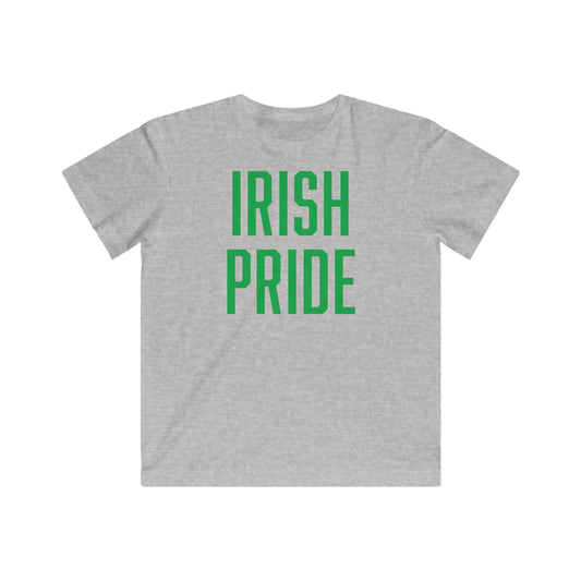 IRISH PRIDE_Leprechaun icon (back)-Kids Fine Jersey Tee