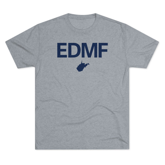 EDMF_WV STATE-BLUE-Unisex Tri-Blend Crew Tee
