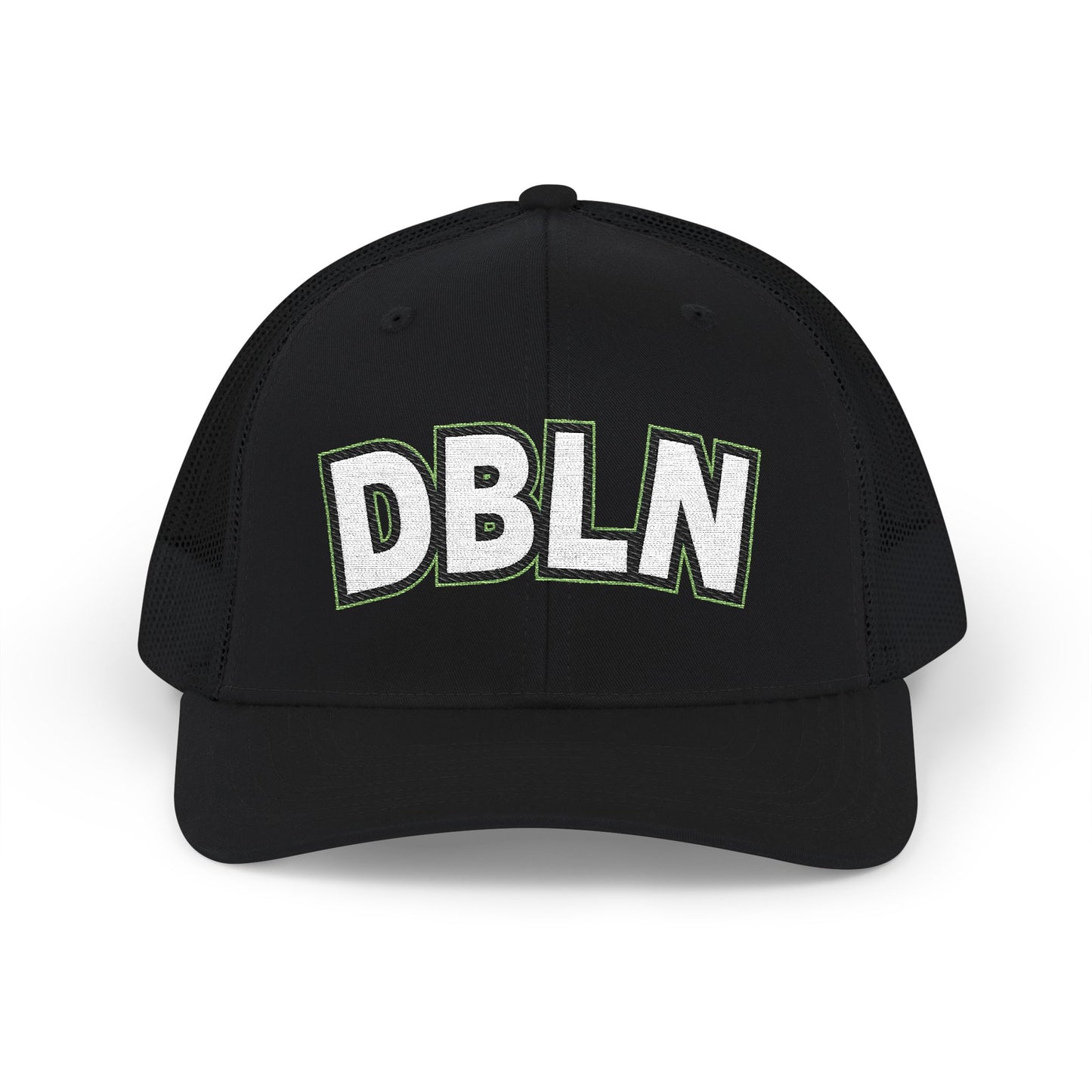 DBLN Embroidered Trucker Hat — Retro Patch Snapback Cap